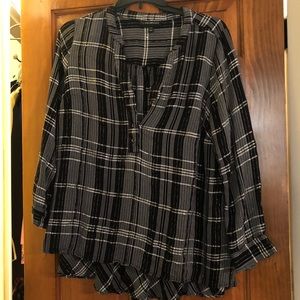 LANE BRYANT FLANNEL TOP IN EUC SIZE 14/16